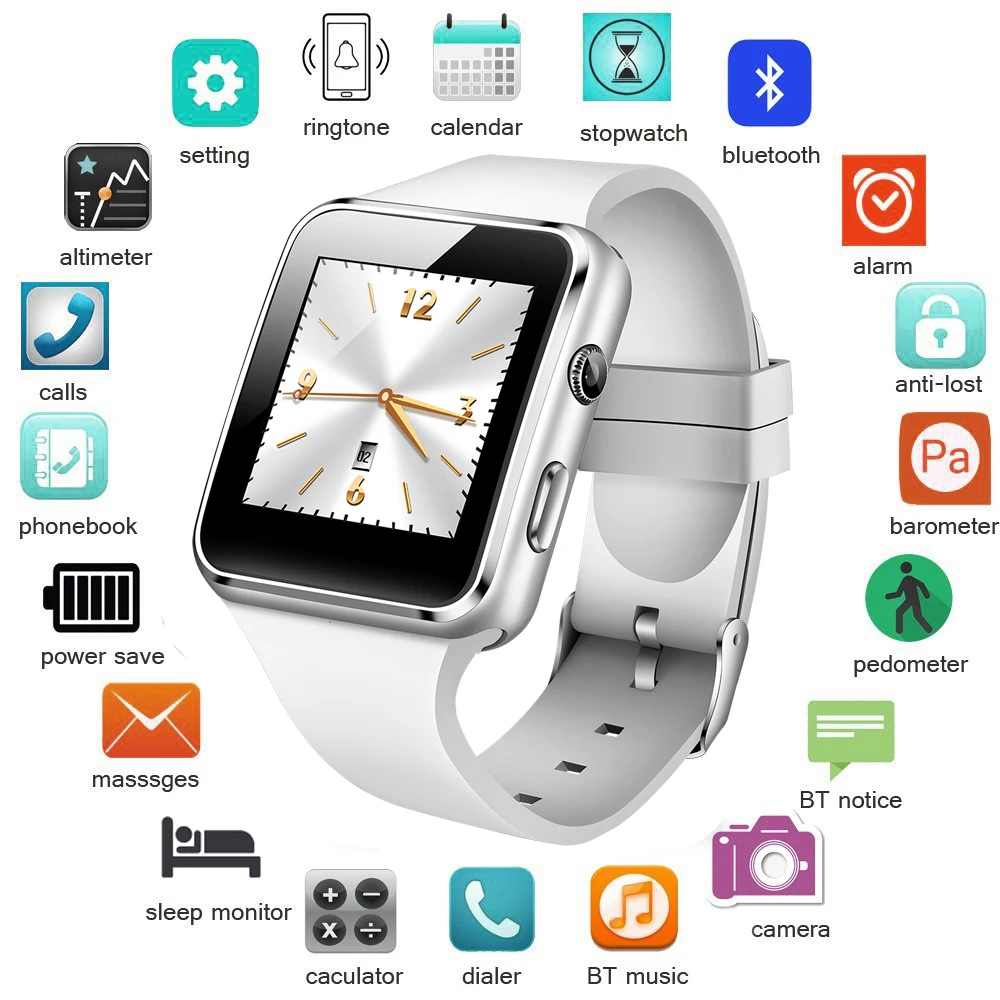 

LIGE New Smart Watch Men Android Phone Call Relogio SIM TF Card Camera Sport Pedometer Digital Smart Watch Music Player