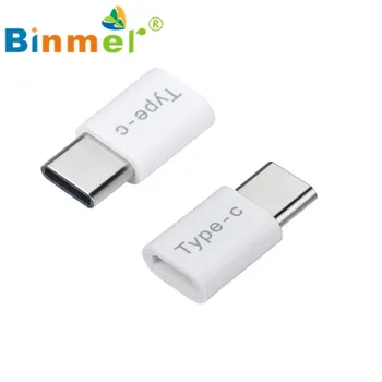 

Binmer 2017 Free shiping 3PC USB-C Type-C To Micro USB Data Charging Adapter For Huawei P9 Sep 12