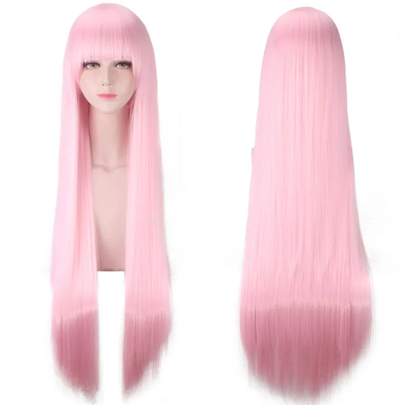 

2019 DARLING in the FRANXX 02 Cosplay Wigs Zero Two Wigs 100cm Long Pink Synthetic Hair Heat Resistance Cosplay Wig Hair