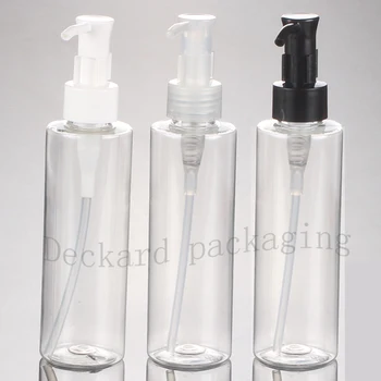 

50pcs 150ml transparent lotion pump plastic bottle,empty shampoo container with pump,liquid soap dispenser container packaging