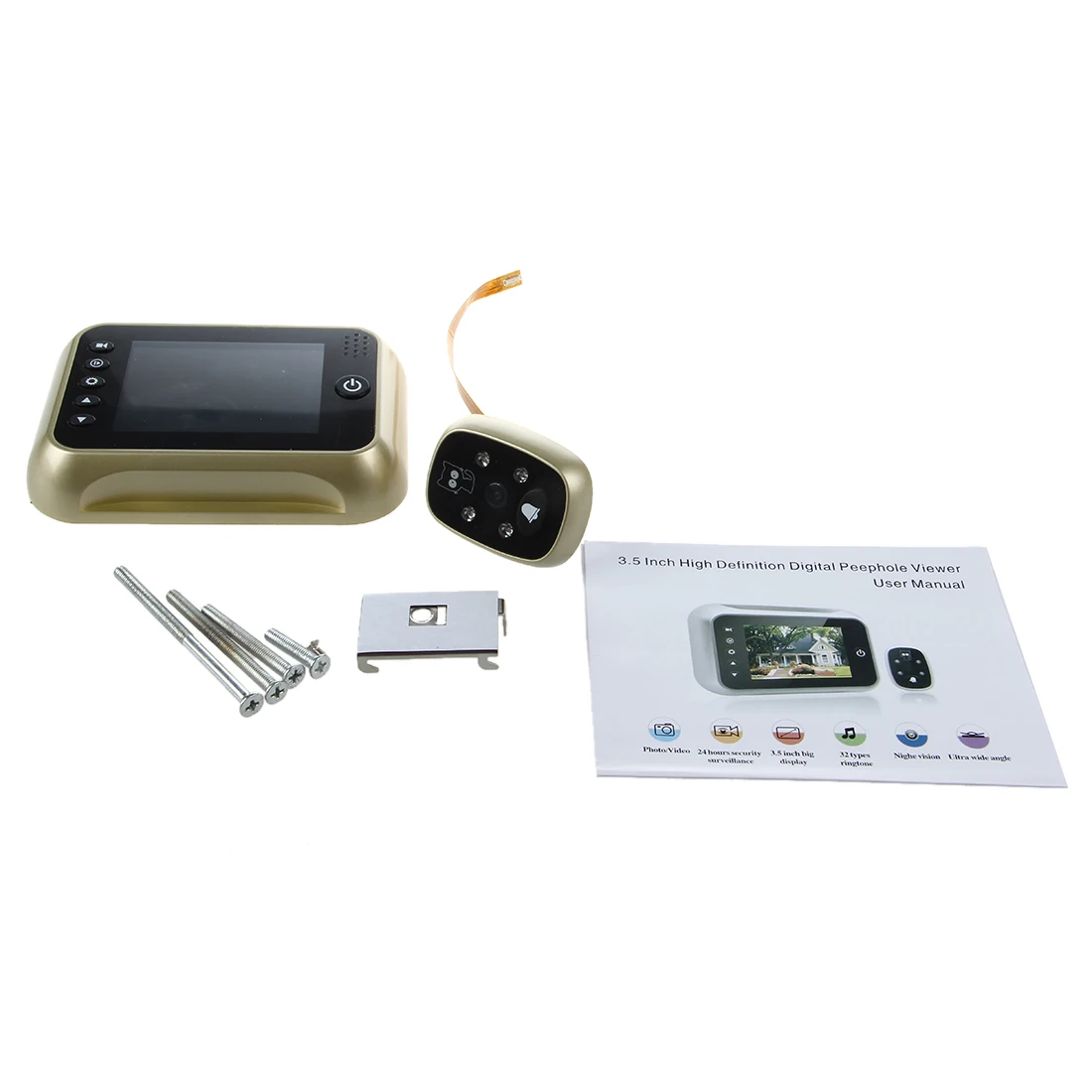 

5 Packs 3.5" LCD color display with video surveillance digital peephole camera doorbell