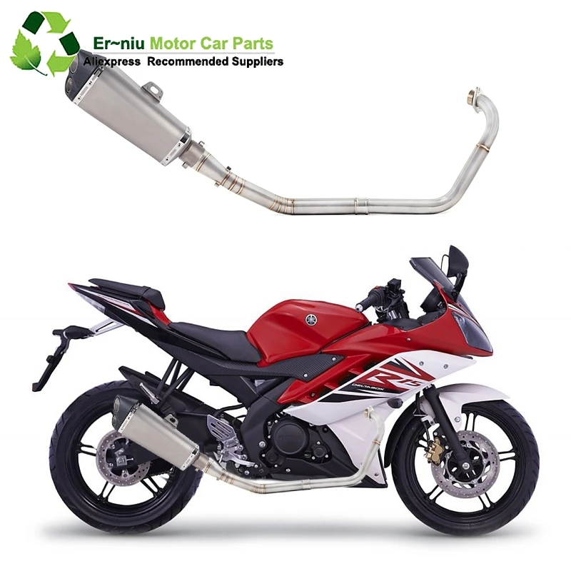 

R15 YZF-R15 MT15 Motorcycle Full System Exhaust Muffler Escape Modified Link Pipe Slip-On For yamaha R15 2008-2017