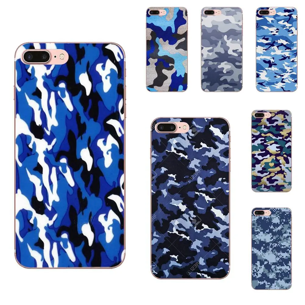 Чехол для телефона с синим камуфляжным рисунком Huawei P7 Honor 4C 5A 5C 5X 6 6C 6A 6X 7 7X 8 9 V8 V10 Y3II