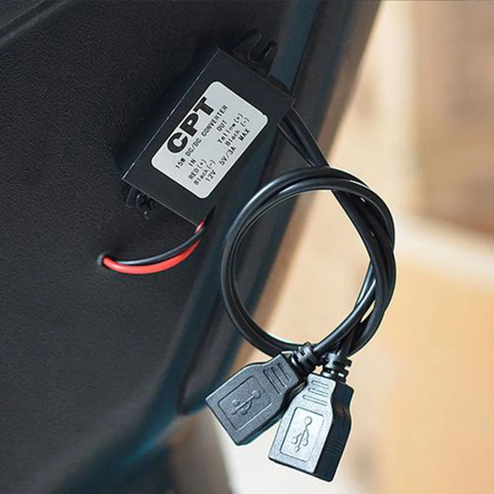 2019New Dual USB зарядное устройство понижающий модуль автомобильный навигационный инструмент для вождения рекордер Преобразователь мощности 12 в поворот 5 Аксессуары