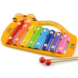 Красочные деревянный музыкальный инструмент игрушки младенческой ребенок играет стучать фортепиано Музыкальная Игрушка раннего
