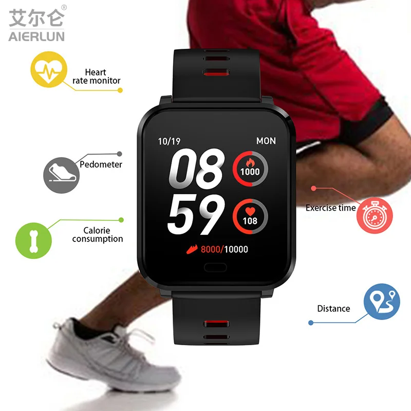 

Aierlun B57Pro smat Bracelet Smart Watch Heart rate Pedometer Sleep Detection 0.96 Inch OLED Color Screen for Iphone and Android