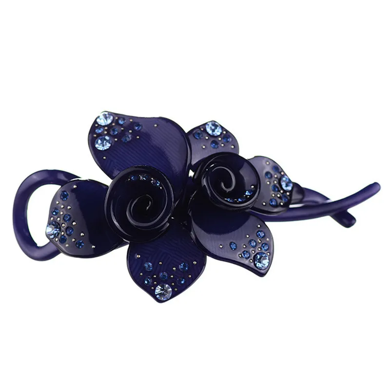 

4 colors Fashion Acetate Beautiful Hair Barrettes Clip For Women Acrylic Flower Hair Clip Claw Hairpin Clamp Headwear ornaments