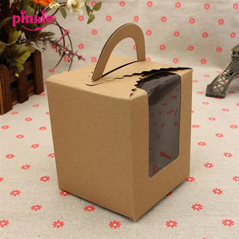 Симпатичная мини-печенье, коробка для конфет, одиночная коробка для кексов, портативная розовая коробка для кексов, мусс, бутылка для пудинга, упаковка, чашка, подарок