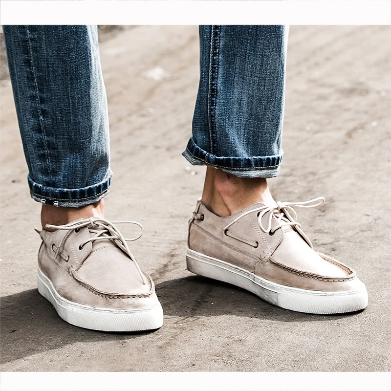 Qualidade Masculino De Alta Dos Bege Casuais O Listagem Homens Mão A Para Sapatos cáqui Desig Mocassins À Apartamentos Mycolen Feitos Sexo Minimalistas Nova xPwRv4nzgq