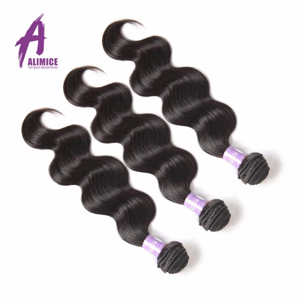 Aliexpress Buy Alimice Indian Body Wave Human Hair Weave 3