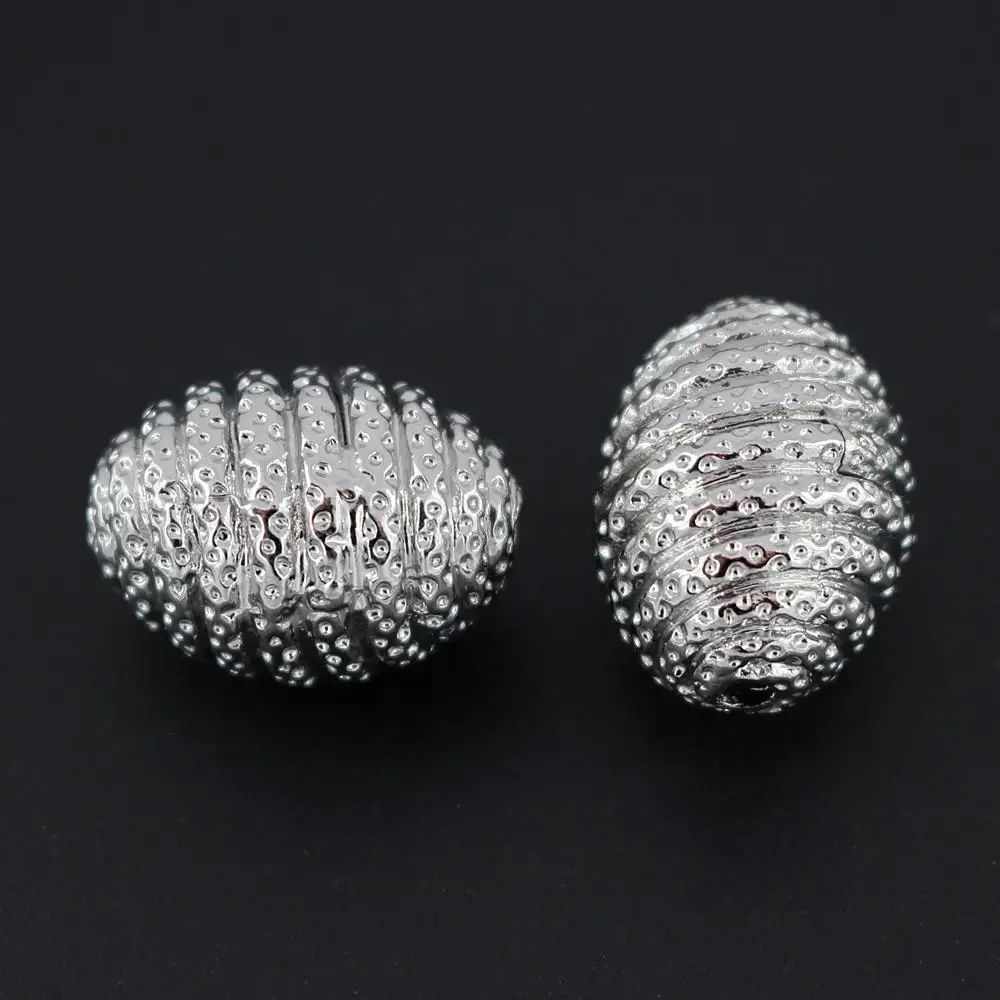 

Nigerian Spacer Beads Oval Drum Connectors Beading Findings DIY for African Dubai Women Men Bridal Necklace Wedding Jewelry Set