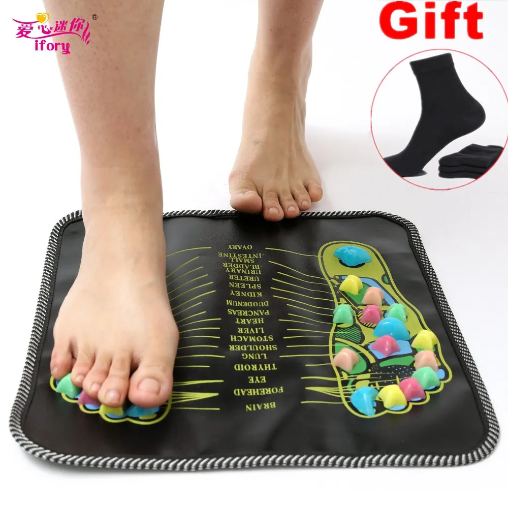 Hot Sale Colorful Plastic Foot Massager Pad Reflexology Walk Stone
