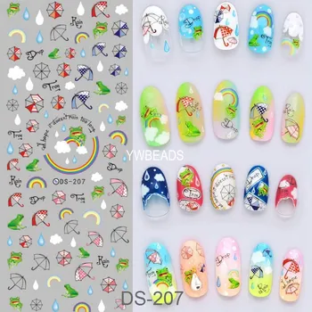 

1 Pc Manicure Watermark Large Sheet Sticker Accessories Decal Nail Art Sticker Japanese Manicure Sticker DS196-208