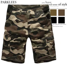 Новые шорты Карго мужские Камуфлированные штаны, милитари летнее Повседневное хлопок Мужские шорты брендовая одежда карго-шорты камуфляжные с карманами