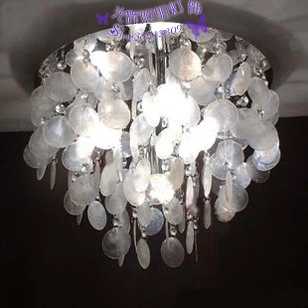 Естественный белый в форме раковин моллюсков кристальная лампа для потолка потолочный светильник мимоходом потолочные светильники лампы