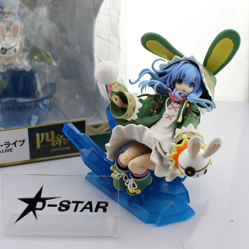 

Free Shipping 8" Dating War Date A Live Anime Yoshino Hermit PLUM Sit Ver. Boxed 21cm PVC Action Figure Model Doll Toys Gift