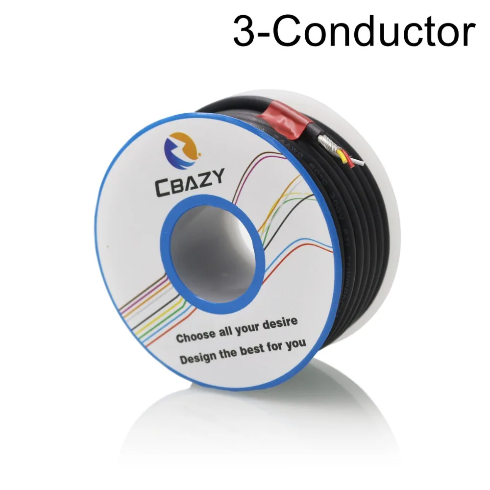 28 3C Black 8M UL 2547 28 AWG Multi core control cable copper wire