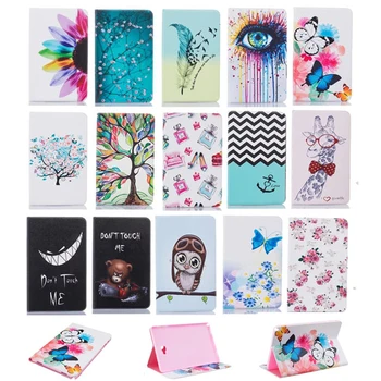 

For Samsung Galaxy Tab A A6 10.1 P580 P585 Tablet Case Print Design Folio PU Leather Protective Cover Shell Sleeve Protector