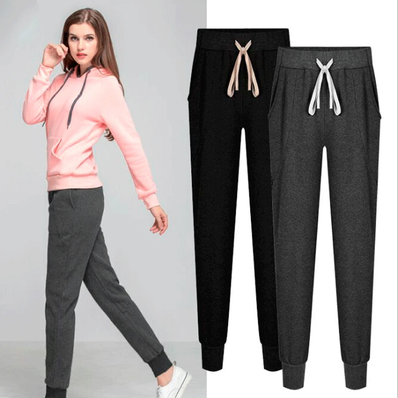 

women Large size loose harem pants harem Autumn Korean version plus velvet thick feet leisure pants