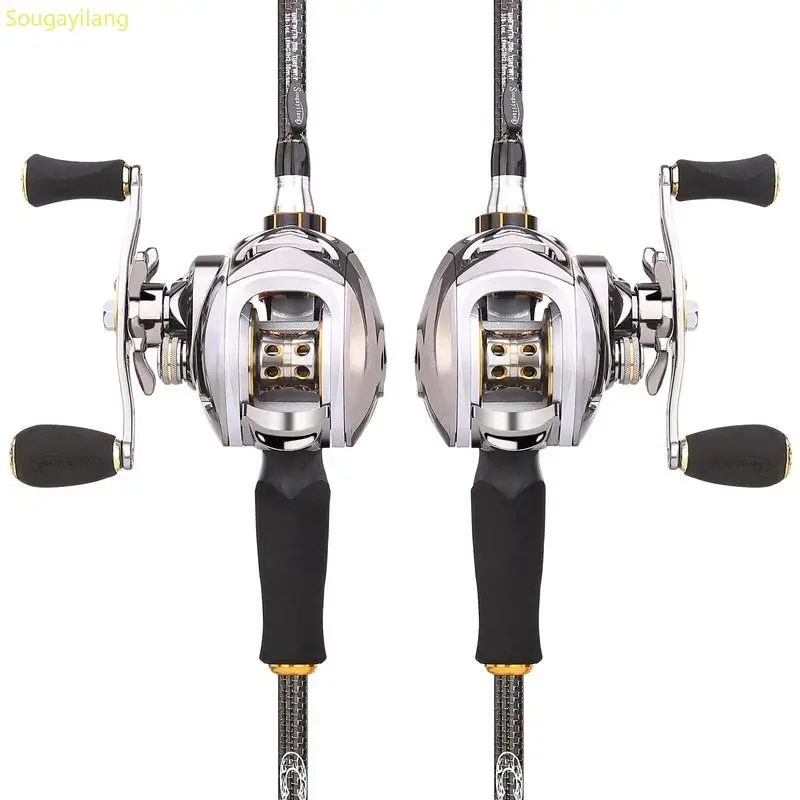 Sougayilang 2.1m Fishing Rod and Reel Combo Full Kit Sea Fishing Pole Baitcasting Reel Set & Carrier Case Sougayilang 2.1m Fishing Rod and Reel Combo Full Kit Sea Fishing Pole Baitcasting Reel Set & Carrier Case