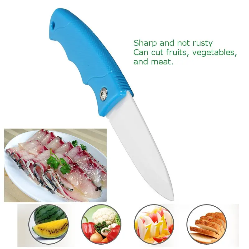 SURVEN складной циркониевый кухонный нож для приготовления пищи Фруктовый нож для нарезки мяса Керамические ножи 3 с ручкой ABS