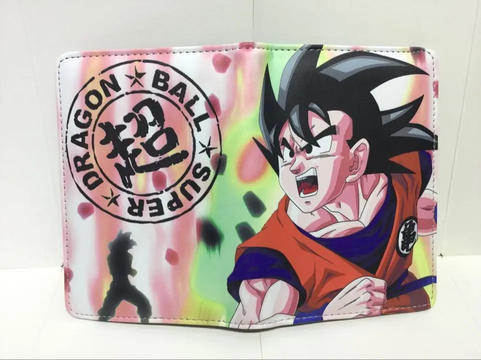 Модный кожаный держатель для паспорта Dragon Ball с героями мультфильмов, аниме-кошелек, Прочный чехол для паспорта и удостоверения личности, креативный подарок для мужчин и мальчиков