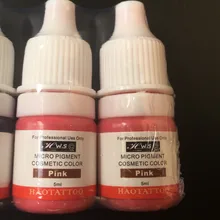 5 бутылок Розовый Профессиональный вакуумный эзептический макияж микро пигментная Косметика цвет постоянный пигмент для перманентного макияжа