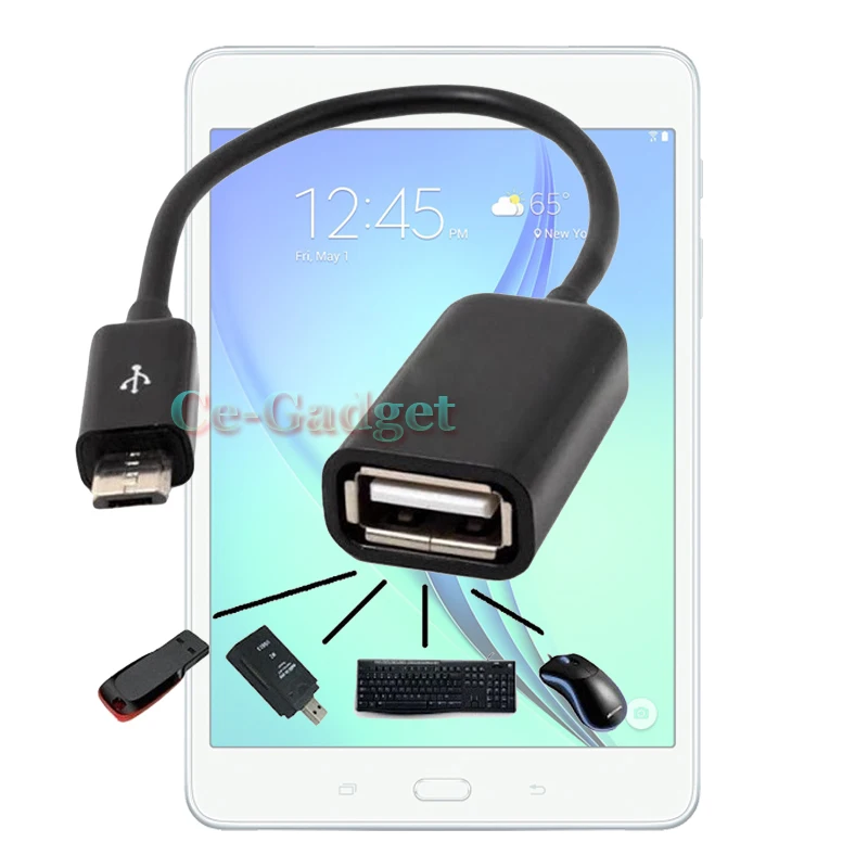 5 крепеж; микро-usb OTG USB 2,0 адаптеры для сим-карт для Samsung Galaxy Tab S2 8,0 9,7 Galaxy Tab A T280 T350 T351 T550 usb-кабель для переключения