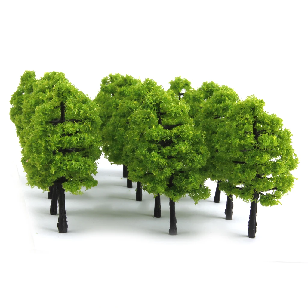 40x Train Railway Tree Models Building Kit Green HO Z Scale for Diorama Architecture Props