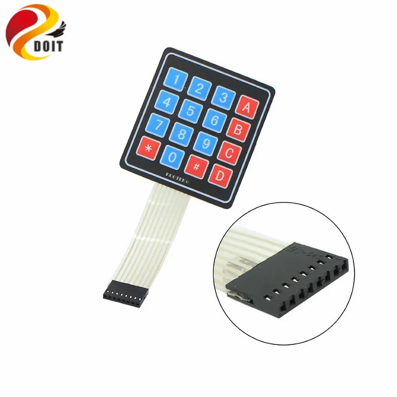 

Free Shipping 1PCS 4 * 4 Matrix Keyboard 16 Key Membrane Switch Array Keypad For Arduino