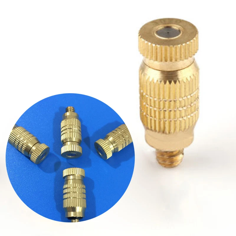 10pcs Threaded Brass Fog Mist Nozzle Misting Fogging Spray Sprinkler