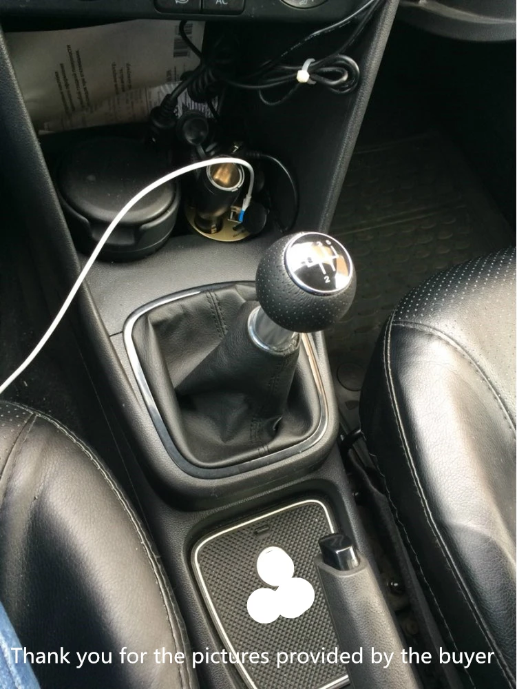 

FAT fast Shipping For Audi A3 S3 2001 2002 2003 New 5 Speed Car Gear Shift Knob With Leather Giator 8L0863278BN 6BN dia 13mm