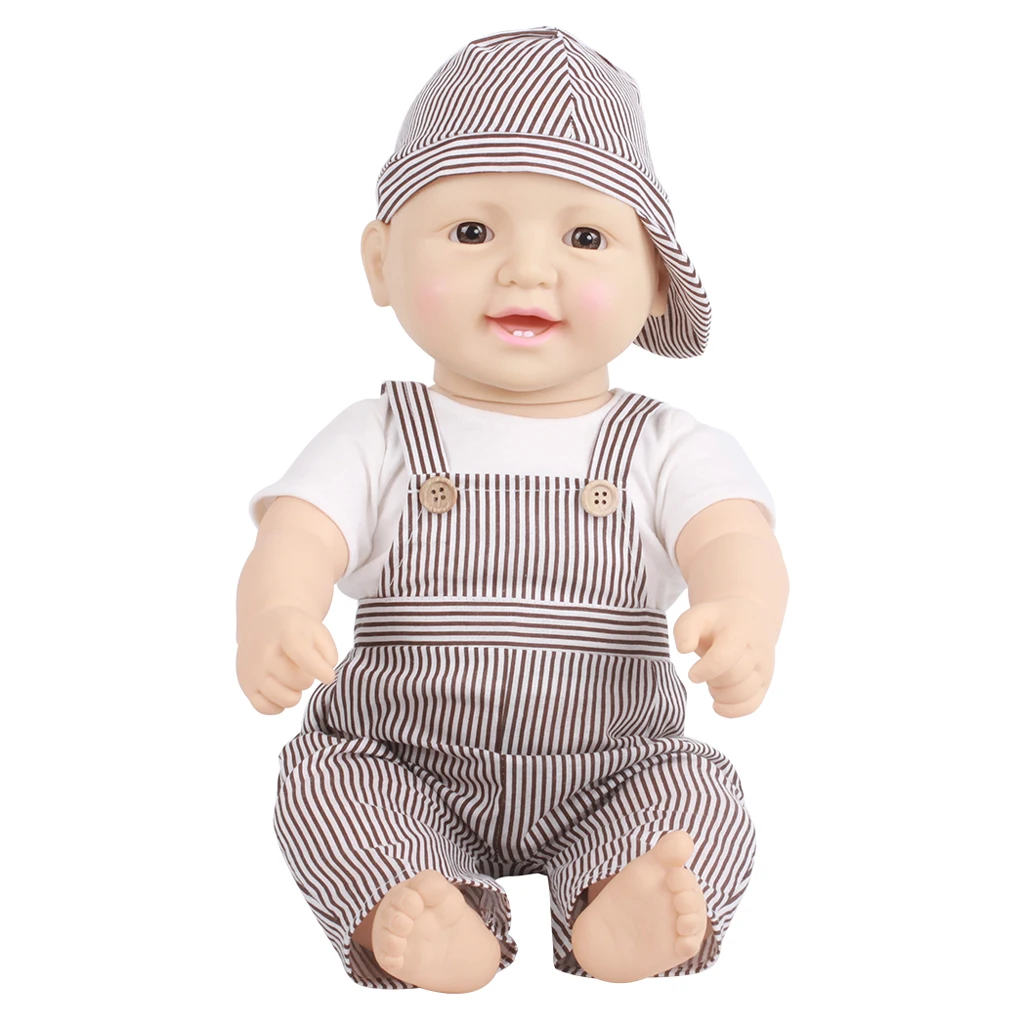 50cm 20inch Lifelike Soft Vinyl Newborn Baby Boy Doll with Clothes Kids Birthday Toy Gifts