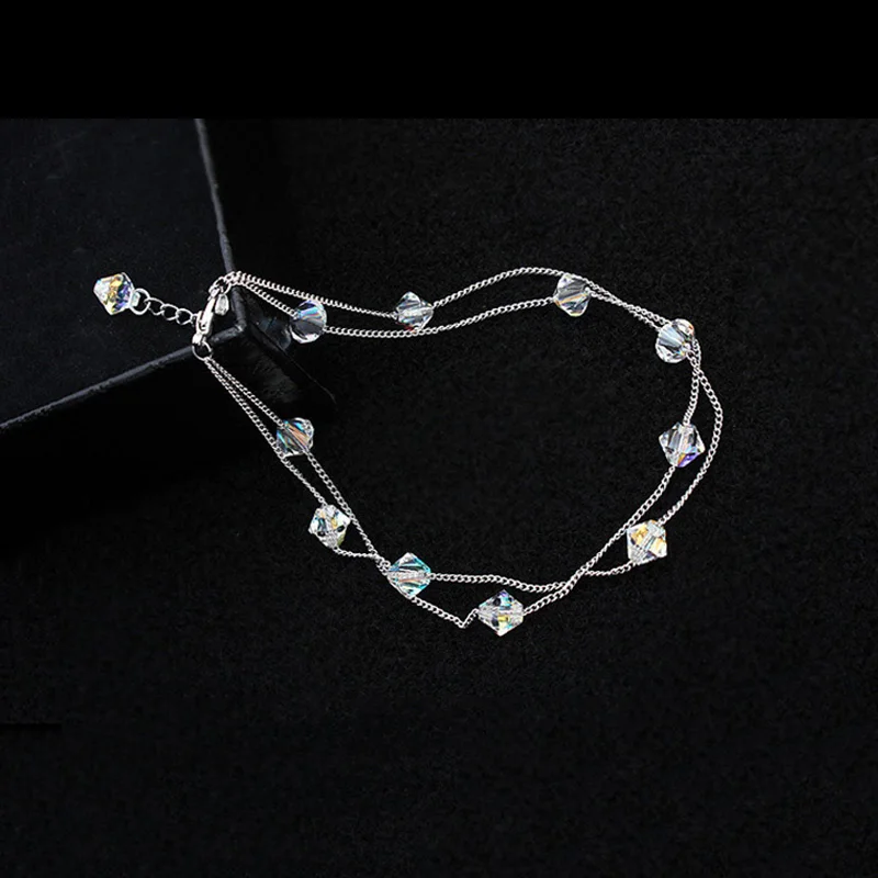 

BAFFIN Colorful Beads Chain Charm Bracelets Crystals From Swarovski Elements Multi-layer Pulseras Women Jewelry One Direction