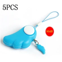 5pcs/Lot Self Defense Supplies 90DB Personal Attack/Anti Rape Alarm Safety Personal Security for Girl Kids Children Protection