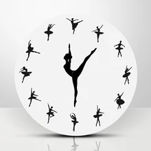Ballerina Record Wall Clock Ballet Dancing Wall Clock Dancer Home Decor Xmas Gift Hot Sale ballet dancer dancing silhouette vinyl switch sticker cartoon ballet wall decor