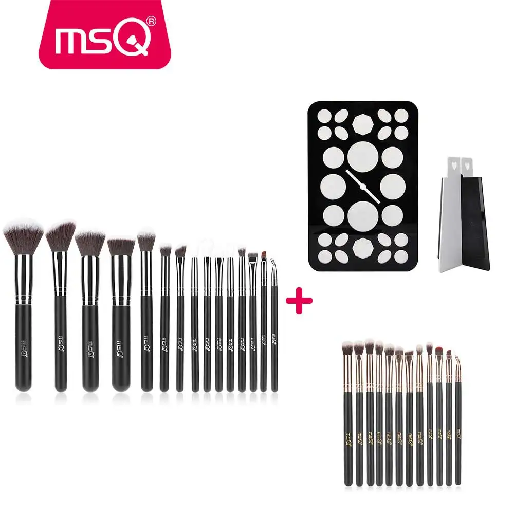 

MSQ Professional 15pcs+12pcs Makeup Brushes Set Powder Eyeshadow Foundation pincel maquiagem Make Up Brushes Combination