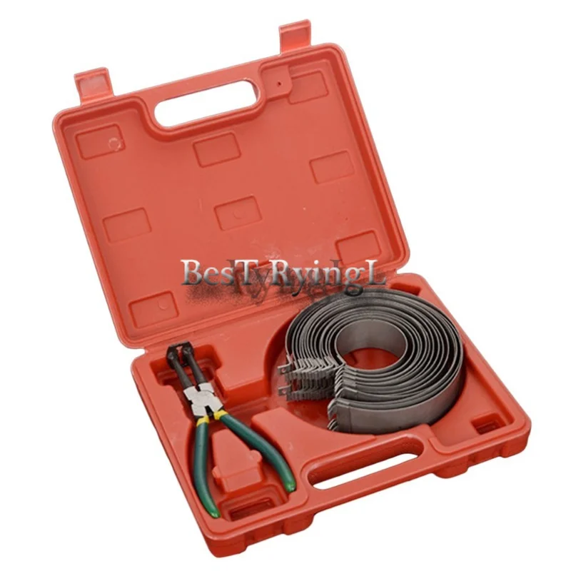 

Y Piston Ring Compressor Plier Clamp Remover Assembly Engine Tool Cylinder Installer Ratchet Pliers 62-140mm 14Rings