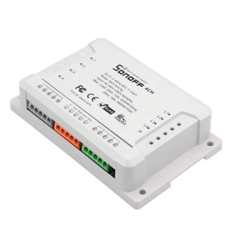 Смарт переключатель Sonoff 4ch R2 4 канала 433 МГц 2 ГГц Wi Fi дистанционное управление