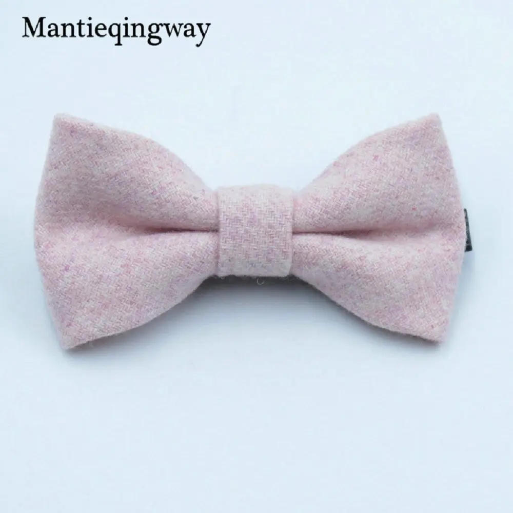 Mantieqingway/детский шерстяной галстук-бабочка для маленьких мальчиков, узкий галстук-бабочка, одноцветные детские галстуки с бантом, детские галстуки - Цвет: light pink