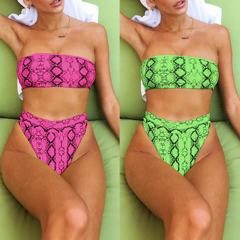 En X-Micro bikini 2019 Sexy serpiente impresión traje de baño mujer alta corte bikini conjunto traje de baño mujeres Cadena de baño traje de ropa de playa En X-Micro bikini 2019 Sexy serpiente impresión traje de baño mujer alta corte bikini conjunto traje de baño mujeres Cadena de baño traje de ropa de playa
