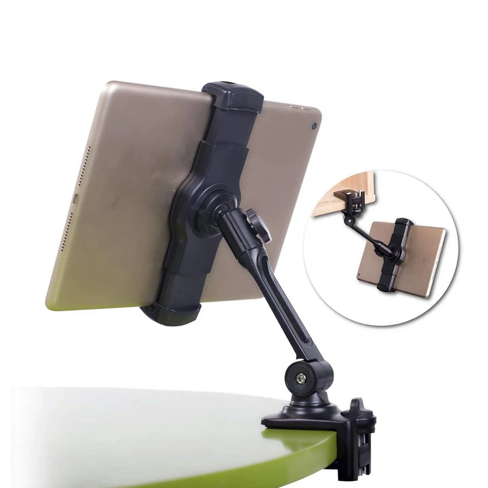 

Metal Desktop High Compatibility Support Foldable Adjustable Tablet Stand Clamp Mount Bracket Stable Flexible Phone Holder
