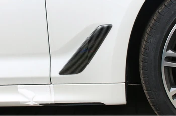 

for BMW 5 Series G30 Car Styling PC Material Carbon Look / Glossy Black Air Flow Fender Stickers