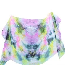 Настоящая шелковая вуаль для ориентального танца популярная ручная окрашенная натуральный шелк аксессуары для танца живота градиентный цвет шелковая вуаль может быть настроена