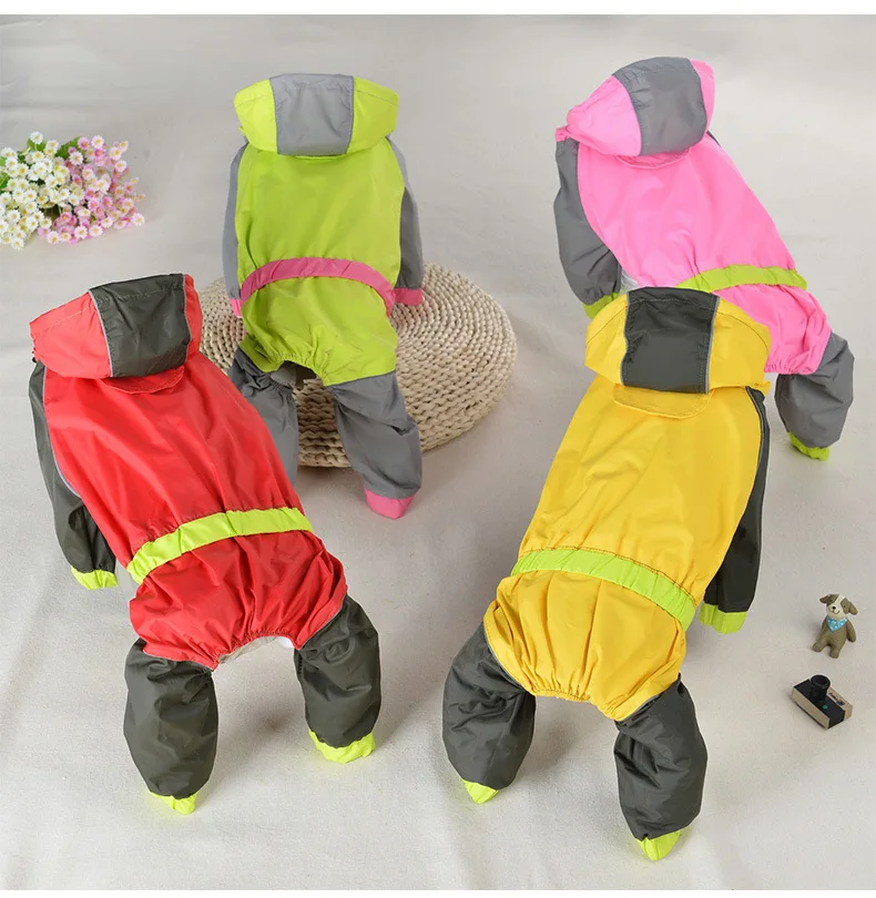 Waterproof Pet Large Dogs Raincoat Impermeable Small Medium Big Yellow