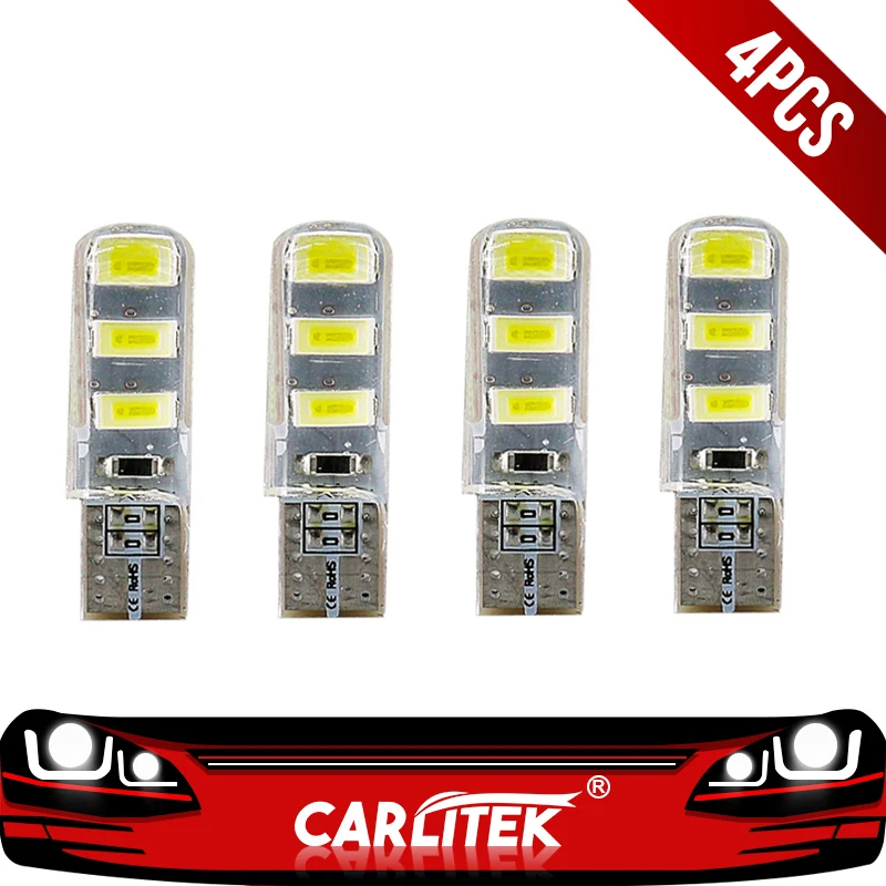CARLitek 4 шт. 12 В T10 W5W 194 3 Вт Автомобильные светодиодные лампы Поворотная сигнальная