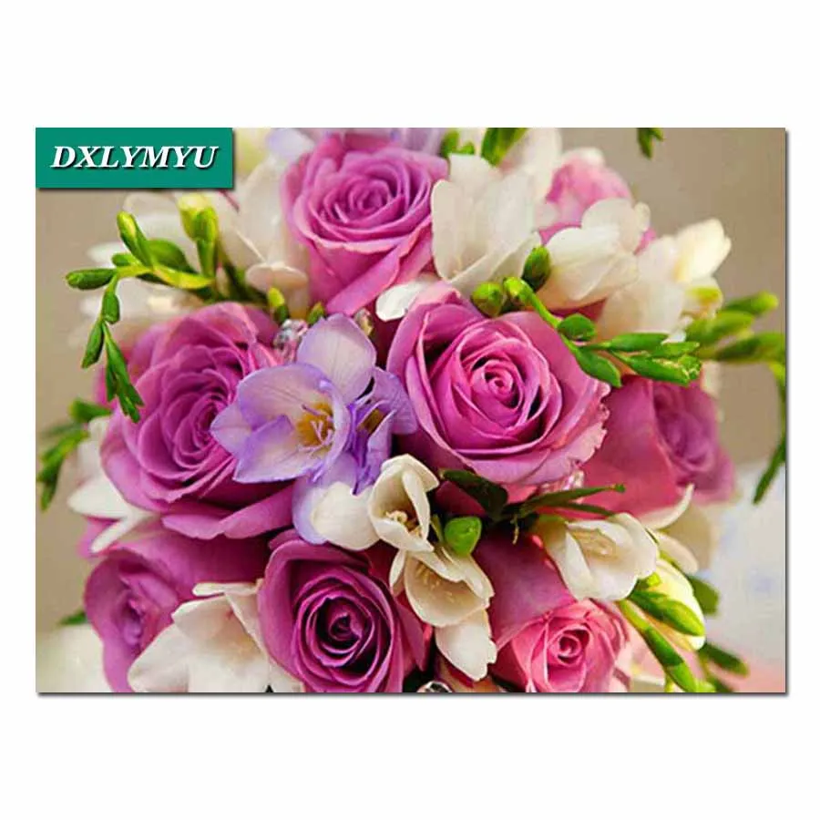 

Diamond Painting DIY Diamond Embroidery Square Drill Diamond Mosaic Pasted Cross Stitch Crafts Needlework beauty Blooming roses