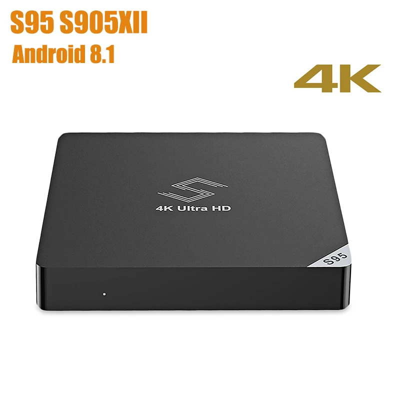 

S95 S905XII 4K HD Smart TV Box Max Android 8.1 2GB 16GB S905XII Cortex A53 Media Player Support HDMI AVI Set Top Android TV Box