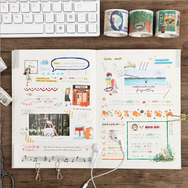 

everyday accompany series Washi tape DIY decorative Diary Scrapbook paper tapes kawaii adhesive tape label sticker stationery