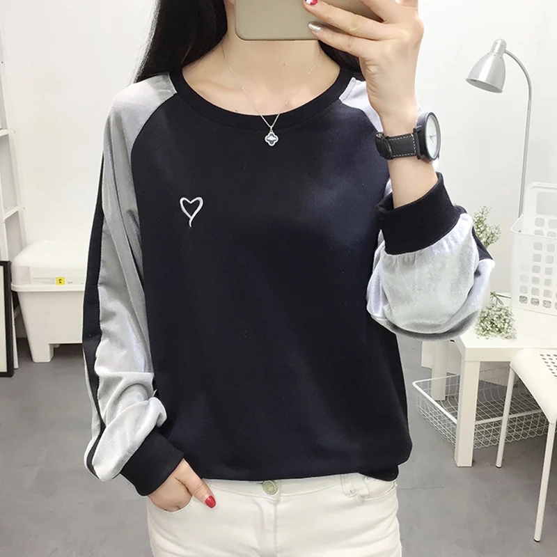 Sudadera Mujer женские толстовки с вышивкой 2018 осенняя мода длинный рукав толстовка